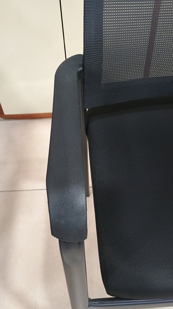 Behmont - IMP - Oficina - Silla fija apilable Narke - Tela mesh - Negro (8)