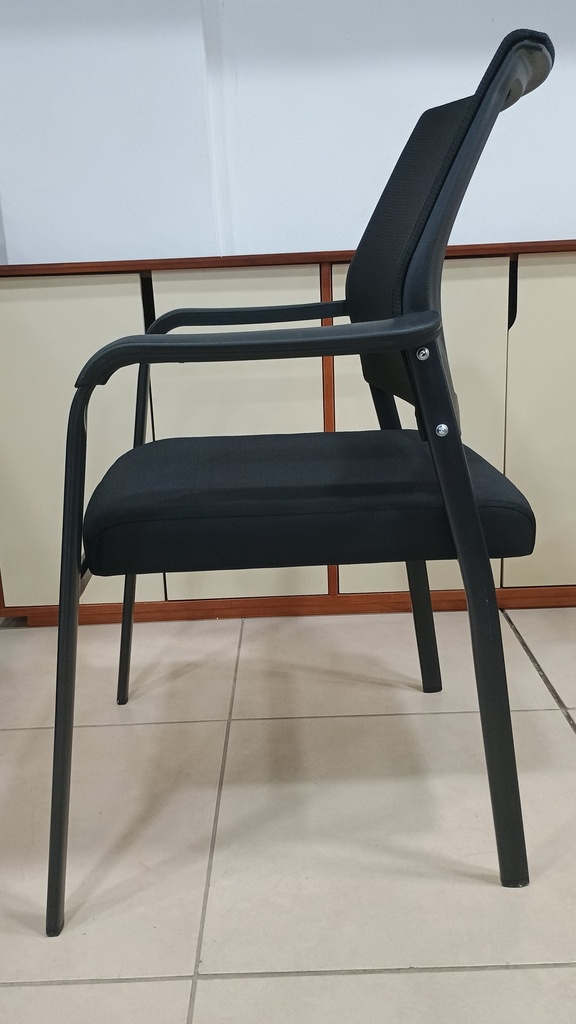 Behmont - IMP - Oficina - Silla fija apilable Narke - Tela mesh - Negro (9)