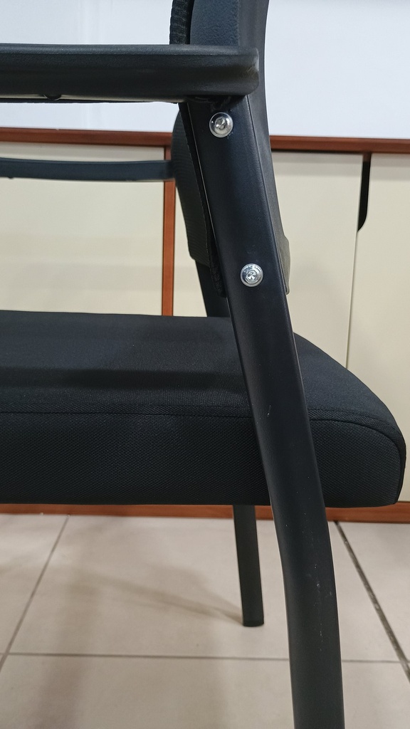 Behmont - IMP - Oficina - Silla fija apilable Narke - Tela mesh - Negro (10)
