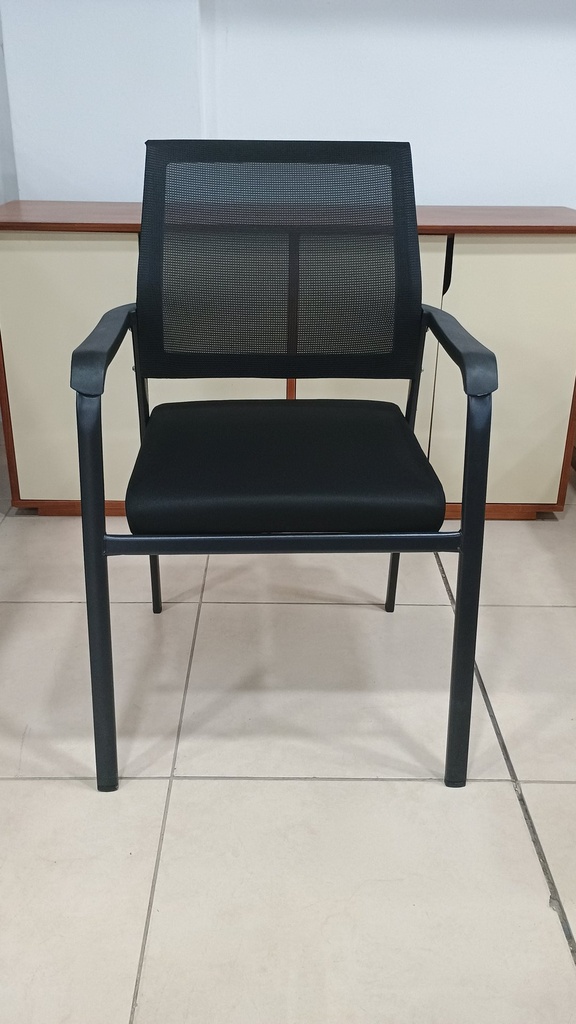 Behmont - IMP - Oficina - Silla fija apilable Narke - Tela mesh - Negro (13)