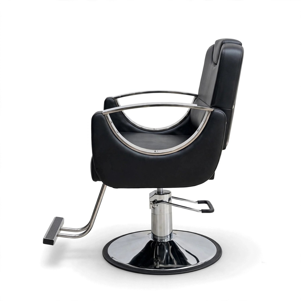 Behmont - IMP - Peluqueria - Sillon peluquero hidraulico reclinable Pulse - C/reposapies - Negro (2)