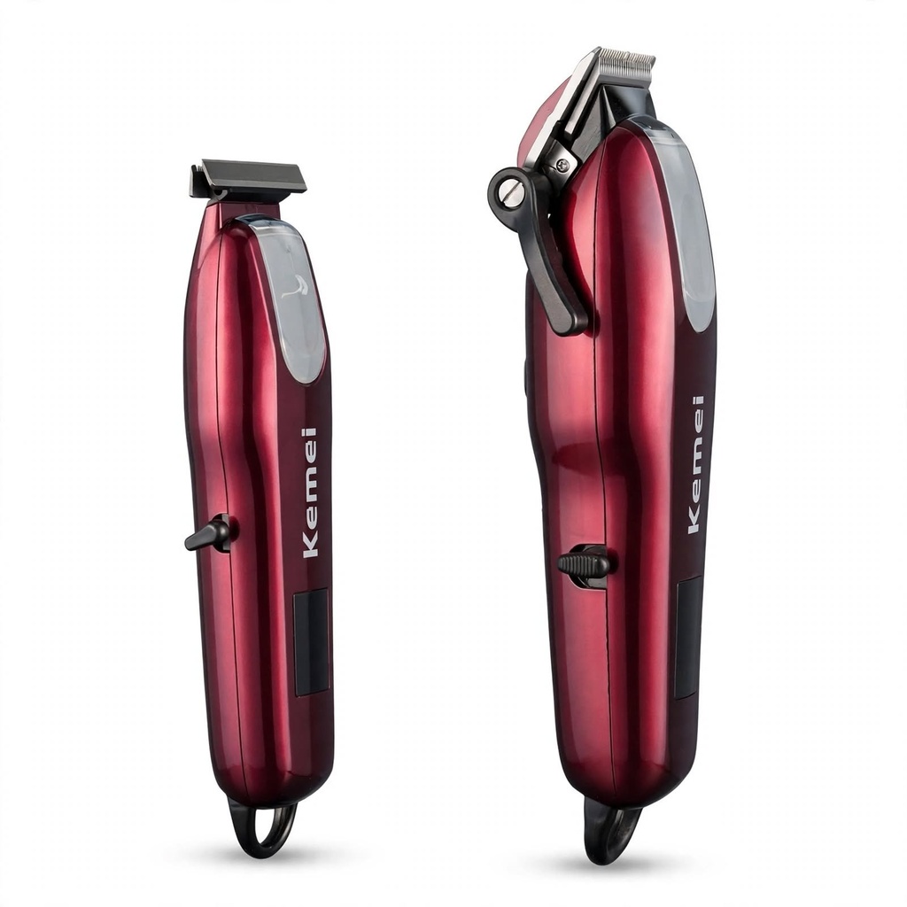 Behmont - IMP - Kemei - Kit clipper + trimmer inalambrico - 7 posiciones - 1 a 9 mm - Lubricante y cepillo de limpieza (3)