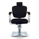 Behmont - IMP - Peluqueria - Sillon barbero hidraulico reclinable Elite - C/apoyacabeza y reposapies - Negro (3)