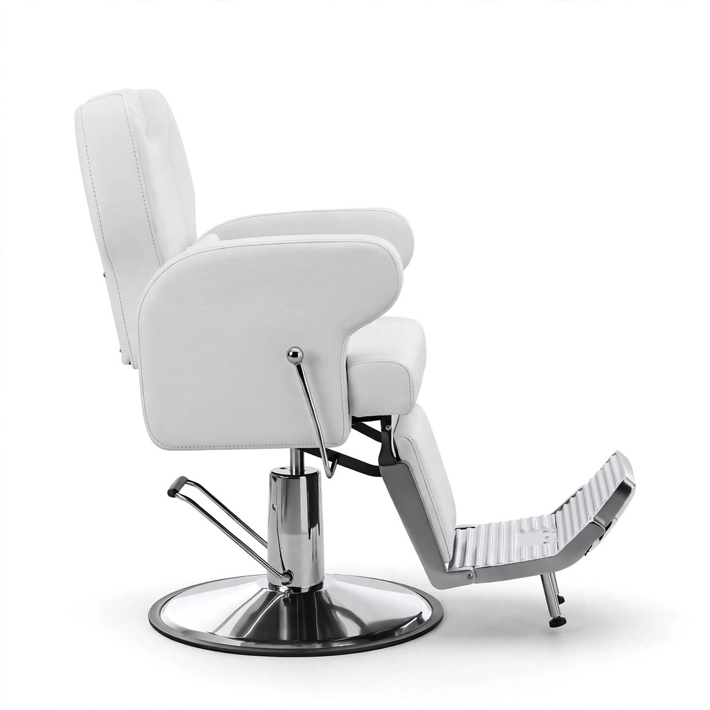 Behmont - IMP - Peluqueria - Sillon barbero hidraulico reclinable Helix - C/reposapies - Blanco (2)