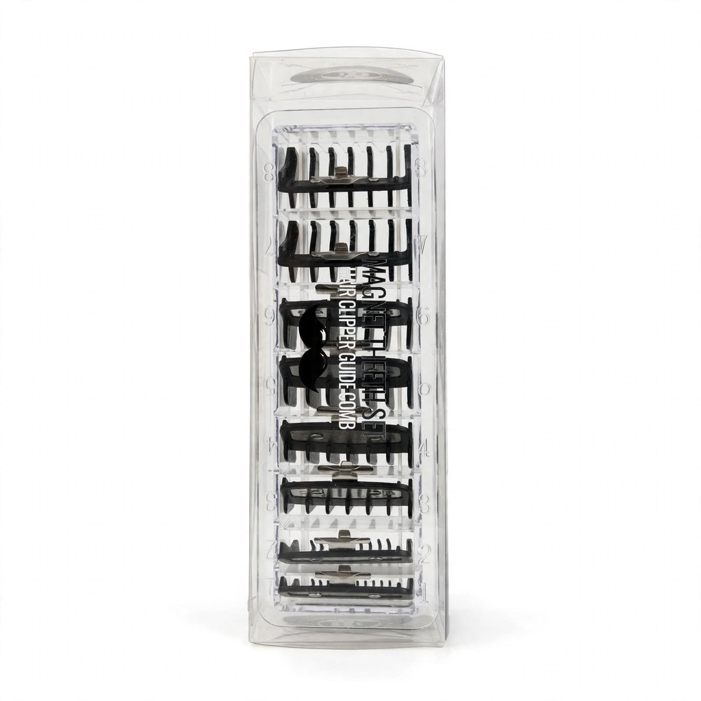 Behmont - IMP - Accesorios - Peines guia para maquina de corte - Magneticos - 1.5, 3, 4.5, 6, 10, 13, 19 y 25 mm - Negro (2)