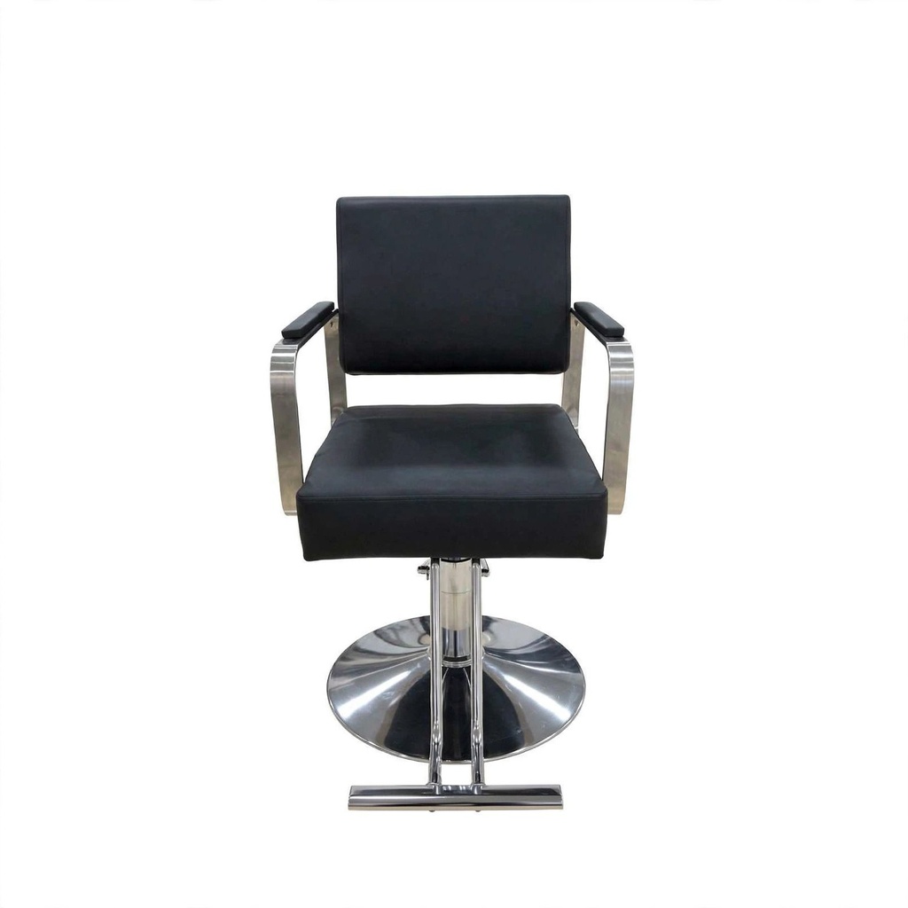 Behmont - IMP - Peluqueria - Sillon peluquero hidraulico Nexus - C/reposapies - Cromado - Negro (2)
