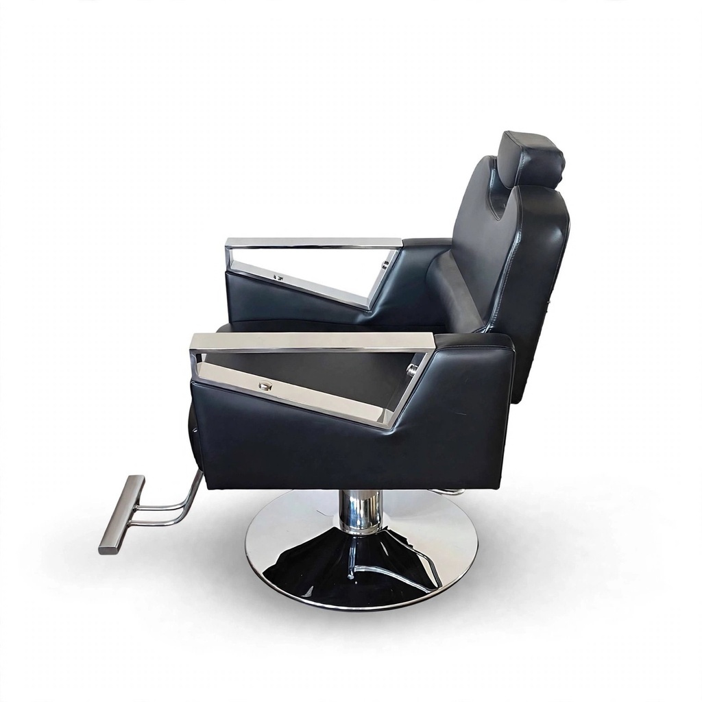 Behmont - IMP - Peluqueria - Sillon peluquero hidraulico reclinable Titan - C/reposapies - Negro (3)