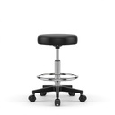 Behmont - IMP - Peluqueria - Taburete giratorio con ruedas - Negro (2)