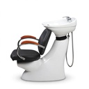 Behmont - IMP - Peluqueria - Lavacabeza de ceramica - C/griferia y ducha - Base fibra de vidrio - Apoyabrazos madera - Blanco (3)