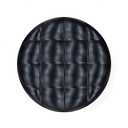 Behmont - IMP - Peluqueria - Taburete giratorio con ruedas - Tapizado capitone - Negro (3)