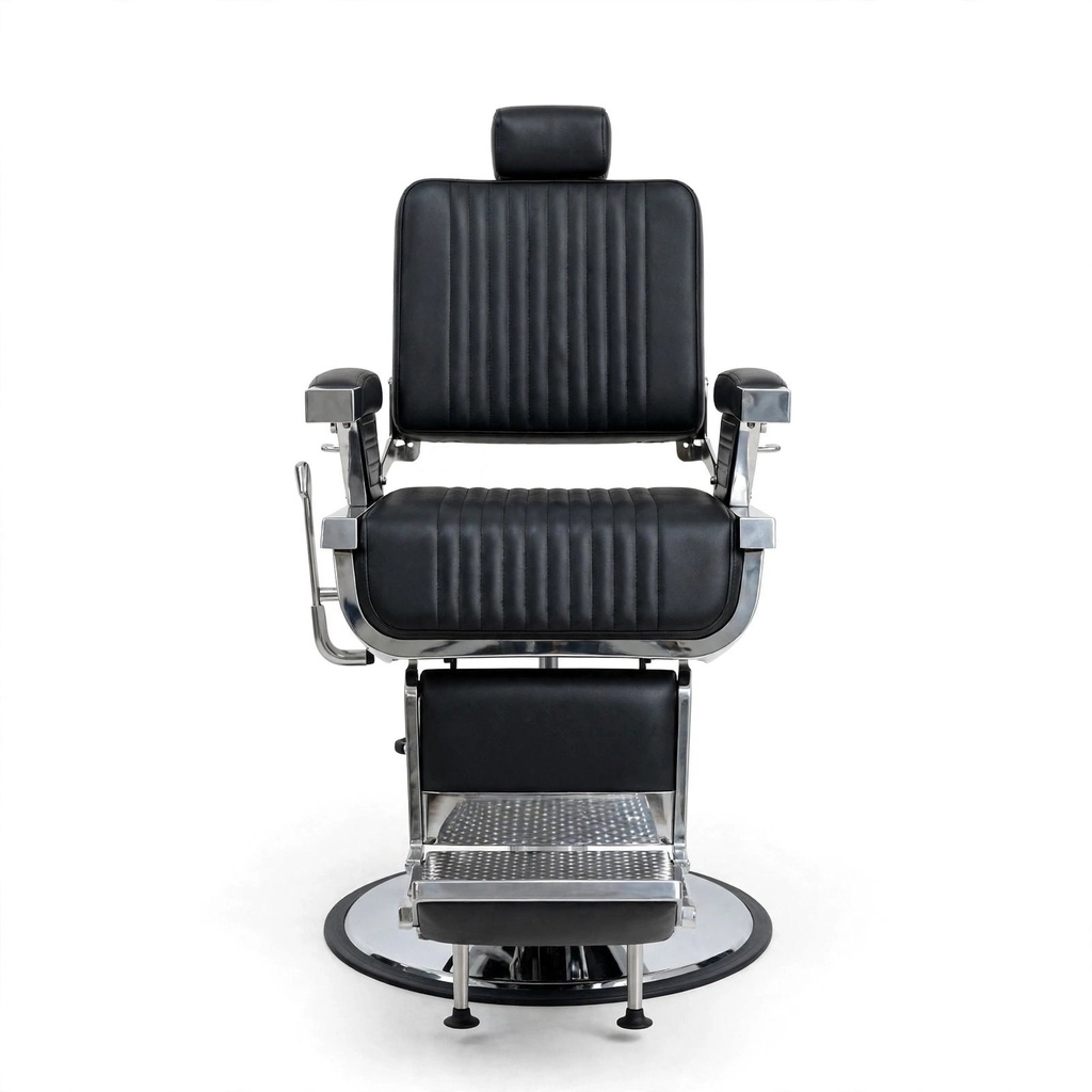 Behmont - IMP - Peluqueria - Sillon barbero hidraulico reclinable Quantum - C/reposapies - Negro (2)