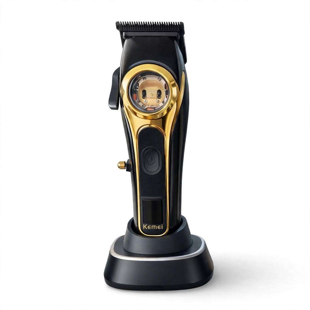 Behmont - IMP - Kemei - Kit clipper + trimmer + shaver inalambrico - Cepillo de limpieza, base de carga y maletin de almacenamiento (3)