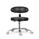 Behmont - IMP - Peluqueria - Taburete giratorio con ruedas - Con respaldo - Negro (2)