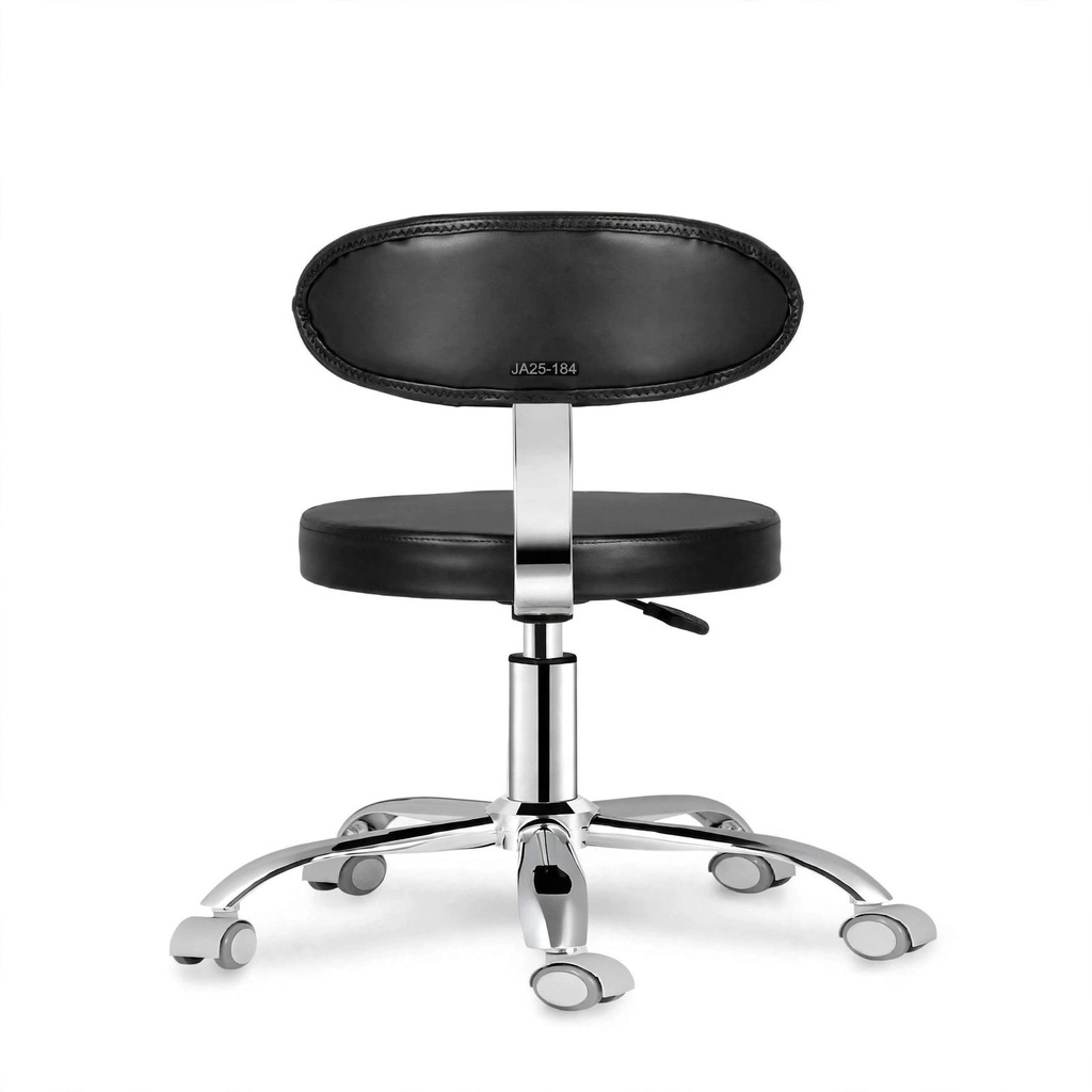 Behmont - IMP - Peluqueria - Taburete giratorio con ruedas - Con respaldo - Negro (3)