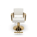 Behmont - IMP - Peluqueria - Sillon peluquero hidraulico Ion - C/reposapies - Hierro dorado - Beige (2)
