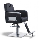 Behmont - IMP - Peluqueria - Sillon peluquero hidraulico reclinable Axis - C/apoyacabeza y reposapies - Base cuadrada - Negro (3)