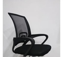 Behmont - IMP - Peluqueria - Silla de peluqueria fija Malmo - Tela mesh - Negro (4)