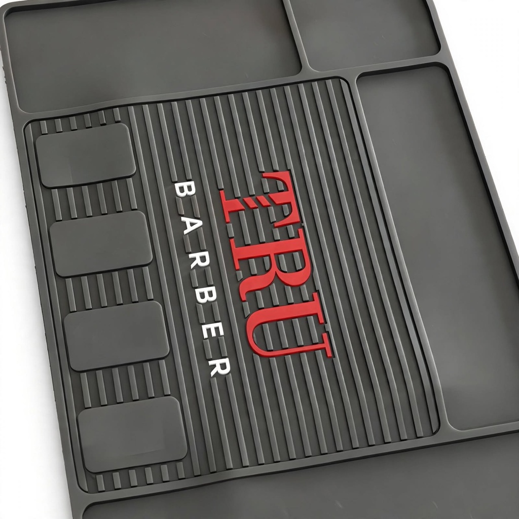 [25-YXH104] Behmont - IMP - Accesorios - Alfombra antideslizante barberia Tru Barber - Cuadrados imantados