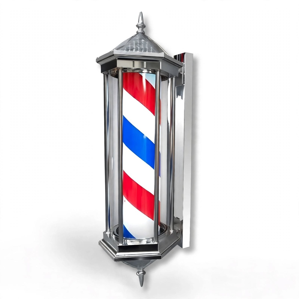 [25-YXH02] Behmont - IMP - Accesorios - Cartel giratorio barberia Noel - LED - 80 x 23 cm