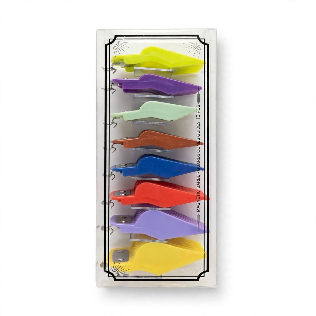 [25-YXH127] Behmont - IMP - Accesorios - Peines guia para maquina de corte - Magneticos - 1.5, 3, 4.5, 6, 10, 13, 19 y 25 mm - Colores
