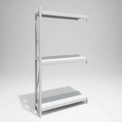 [120.40-CB] Behmont - IMP - Almacenamiento - Rack 200 x 120 x 40 continuo - 5 estantes - 100 kg por estante - Blanco