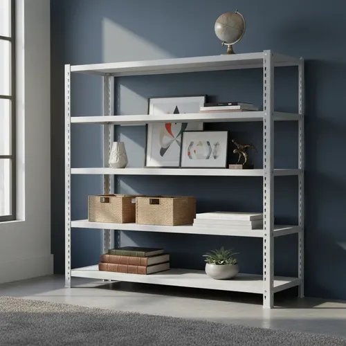 [120.40-IB] Behmont - IMP - Almacenamiento - Rack 200 x 120 x 40 inicial - 5 estantes - 100 kg por estante - Blanco