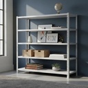 Behmont - IMP - Almacenamiento - Rack 200 x 120 x 40 inicial - 5 estantes - 100 kg por estante - Blanco