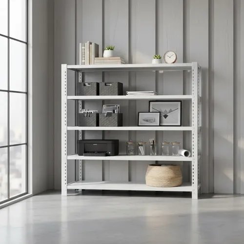 [200.60-IB] Behmont - IMP - Almacenamiento - Rack 200 x 200 x 60 inicial - 4 estantes - 200 kg por estante - Blanco