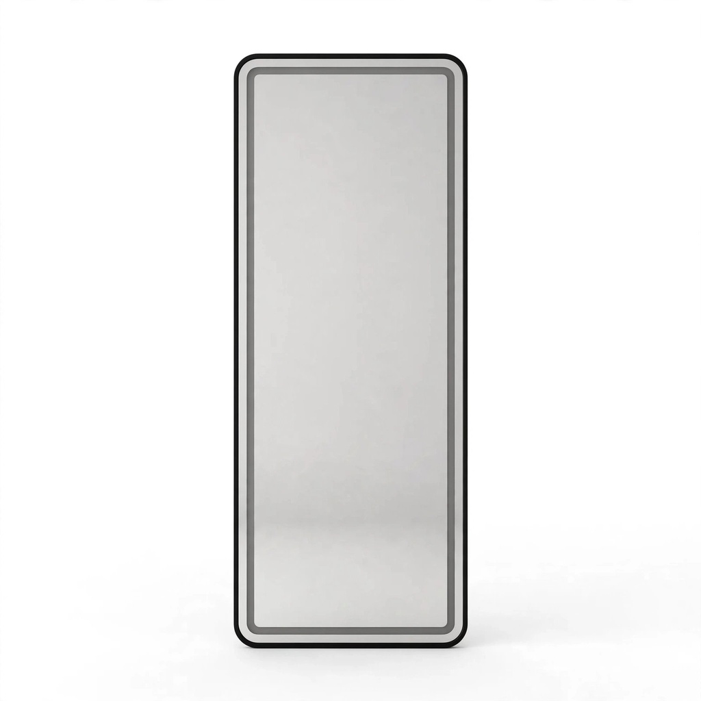 [MR-8BLACK] Behmont - IMP - Decoracion - Espejo con iluminacion LED rectangular - Con marco negro - 170 x 70