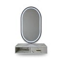 Behmont - IMP - Decoracion - Mesa flotante + espejo LED - Marco y detalles negro