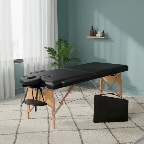 [G1] Behmont - IMP - Estetica - Camilla portatil plegable 185 x 60 x 60 - Soporta 150 kg - Negro
