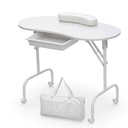 Behmont - IMP - Estetica - Mesa de manicura portatil plegable - 91.5 x 76 - Blanco