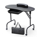 Behmont - IMP - Estetica - Mesa de manicura portatil plegable - 91.5 x 76 - Negro