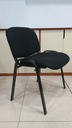 Behmont - IMP - Oficina - Silla fija apilable Oland - Tapizada - Negro