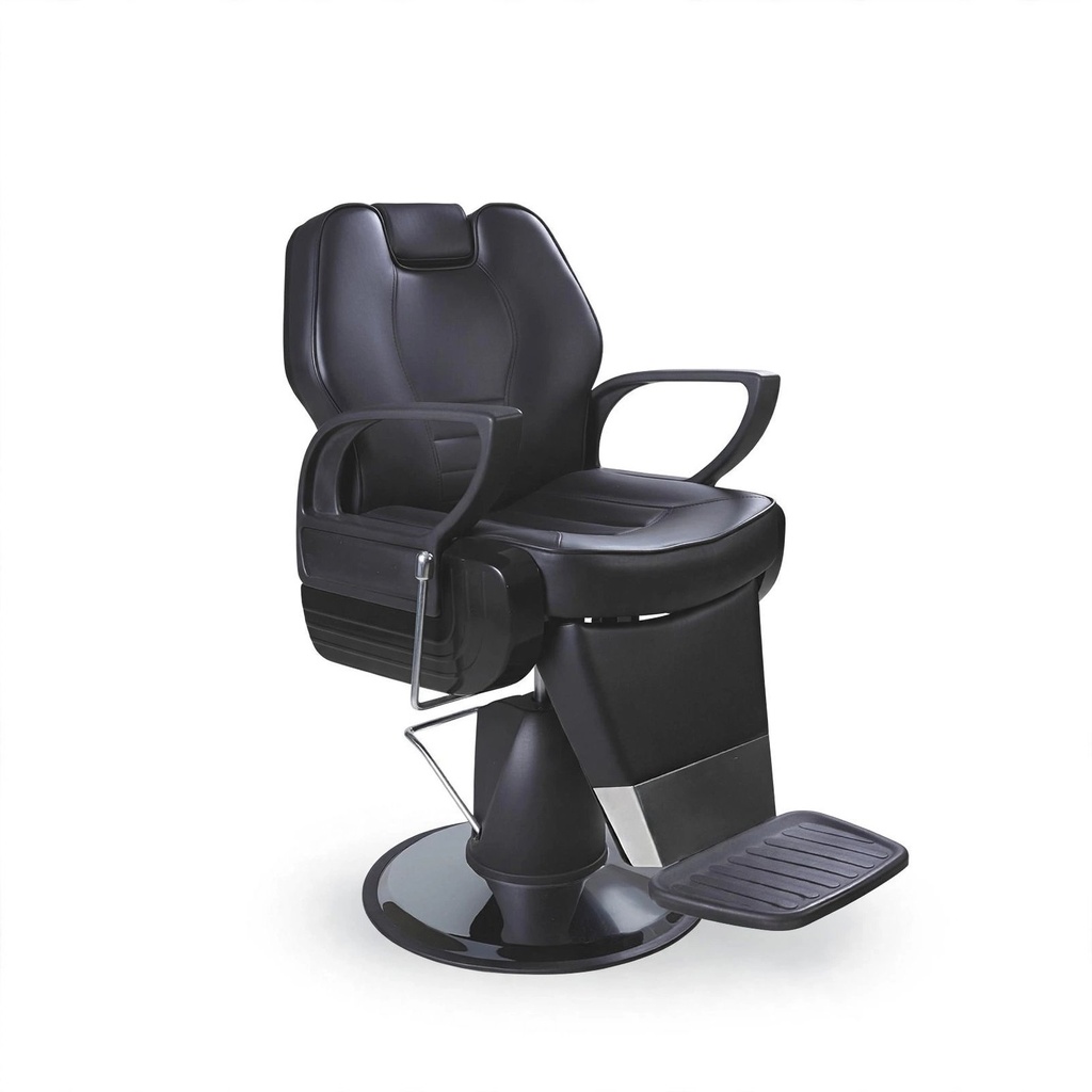 [BX-3043] Behmont - IMP - Peluqueria - Sillon barbero hidraulico reclinable Core - C/apoyacabeza y reposapies - Negro