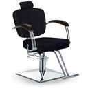 Behmont - IMP - Peluqueria - Sillon barbero hidraulico reclinable Elite - C/apoyacabeza y reposapies - Negro