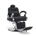 Behmont - IMP - Peluqueria - Sillon barbero hidraulico Vertex - C/apoyacabeza y reposapies - Negro
