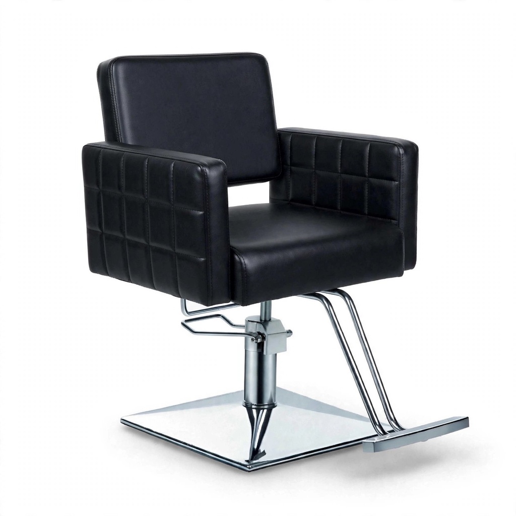 [JA25-180] Behmont - IMP - Peluqueria - Sillon peluquero hidraulico Orbit - C/reposapies - Base cuadrada - Negro