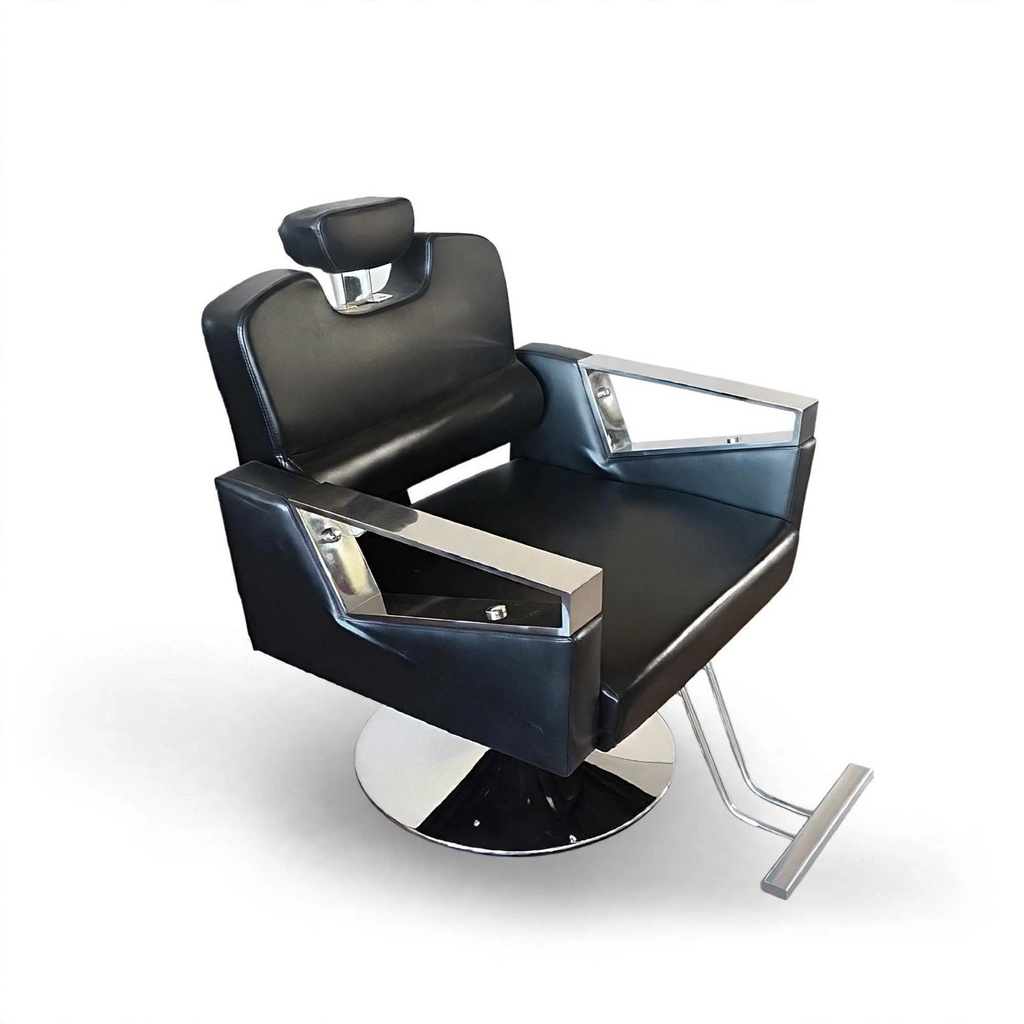 [JA25-181] Behmont - IMP - Peluqueria - Sillon peluquero hidraulico reclinable Titan - C/reposapies - Negro