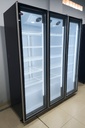Behmont - IMP - Refrigeracion - Exhibidora vertical 1440 L Full Glass - 3 puertas - Marco aluminio - 5 estantes - Negro