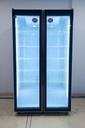 Behmont - IMP - Refrigeracion - Exhibidora vertical 910 L Full Glass - 2 puertas - Marco aluminio - 5 estantes - Negro